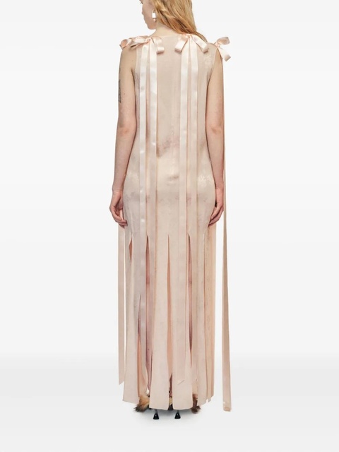 Simone Rocha ribbon tie maxi dress - Neutrals - zdjęcie produktu nr 1