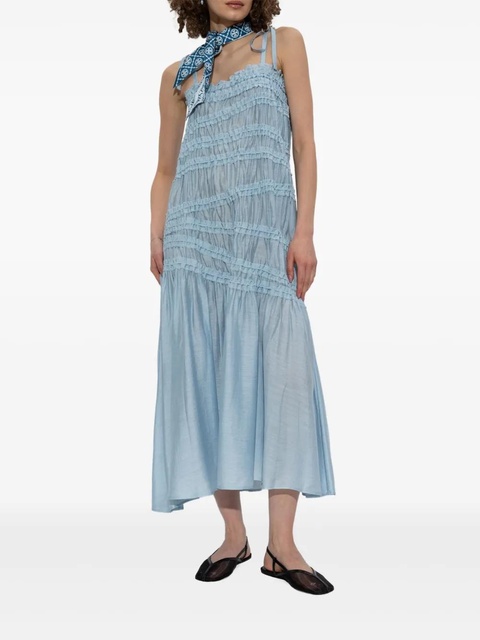 Tory Burch shirred midi dress - Blue - zdjęcie produktu nr 2