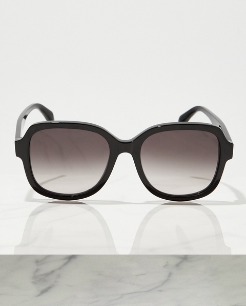 ALEXANDER MCQUEEN - Czarne okulary przeciwsłoneczne z logo - zdjęcie produktu nr 1