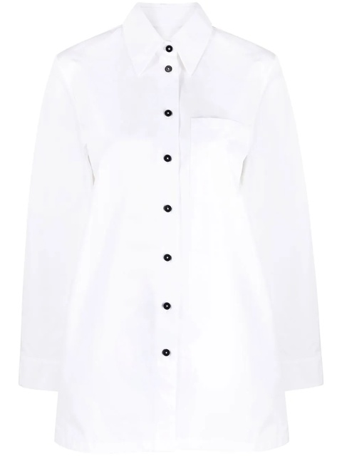 Jil Sander long-sleeved patch pocket shirt - White - zdjęcie produktu nr 2