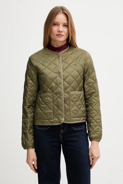 Tommy Hilfiger kurtka kolor zielony przejściowa WW0WW47290 - zdjęcie produktu nr 1