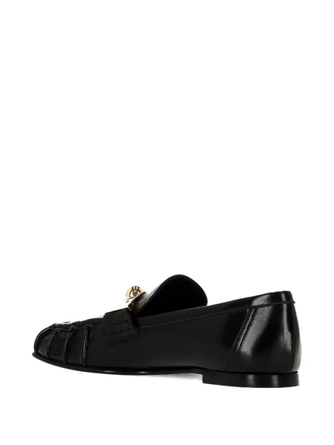 Chloé asymmetric metallic-milles loafers - Black - zdjęcie produktu nr 2
