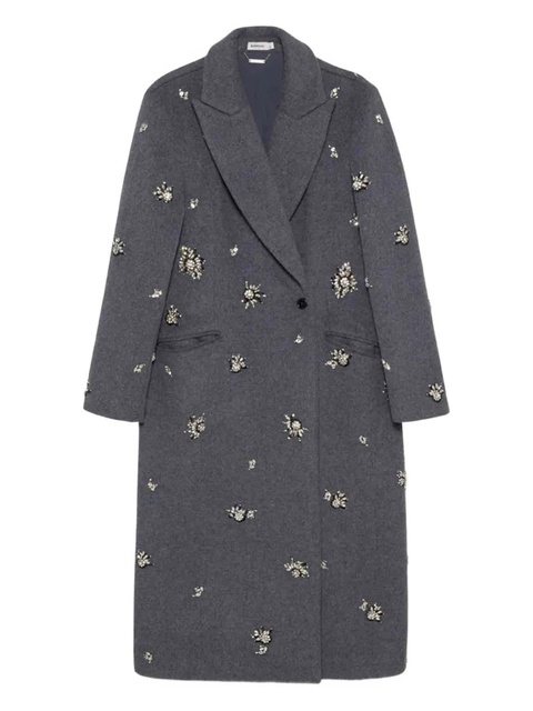 Simkhai crystal-embellished double-breasted coat - Grey - zdjęcie produktu nr 1