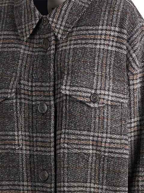 MARANT ÉTOILE checked buttoned coat - Grey - zdjęcie produktu nr 2