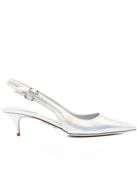 René Caovilla 55mm iridescent slingback pumps - Grey - zdjęcie produktu nr 1
