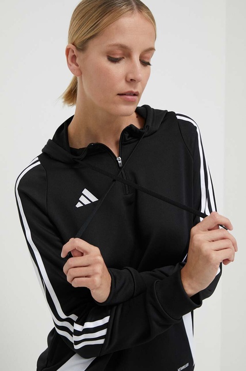 adidas Performance bluza treningowa Tiro24 kolor czarny z kapturem z aplikacją IJ9956 - zdjęcie produktu nr 1