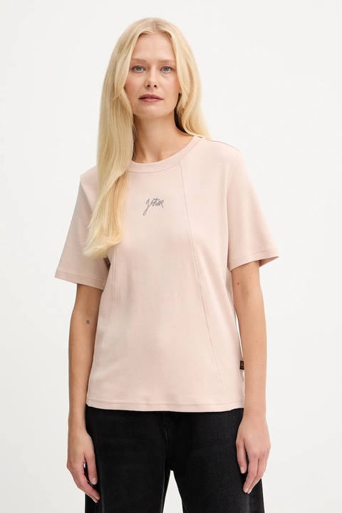 G-Star t-shirt bawełniany damski kolor pomarańczowy D26907.D976 - zdjęcie produktu nr 1
