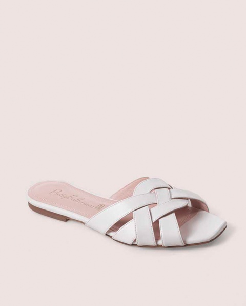 PRETTY BALLERINAS - Białe klapki plecione - zdjęcie produktu nr 2