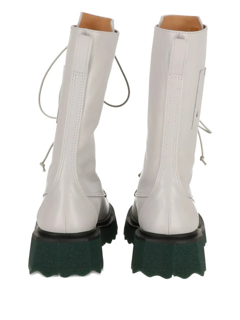 Off-White lace-up platform boots - Grey - zdjęcie produktu nr 2