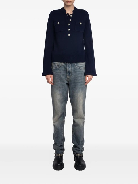 Zadig&Voltaire button-detail jumper - Blue - zdjęcie produktu nr 2