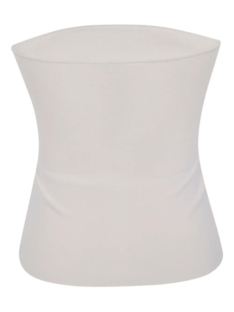 ENTIRE STUDIOS ribbed-knit strapless top - White - zdjęcie produktu nr 2