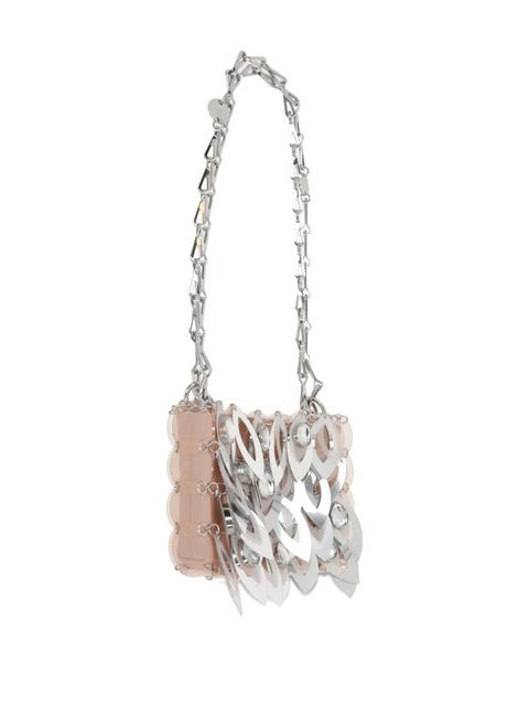 Rabanne mini disc-embellished shoulder bag - Silver - zdjęcie produktu nr 2