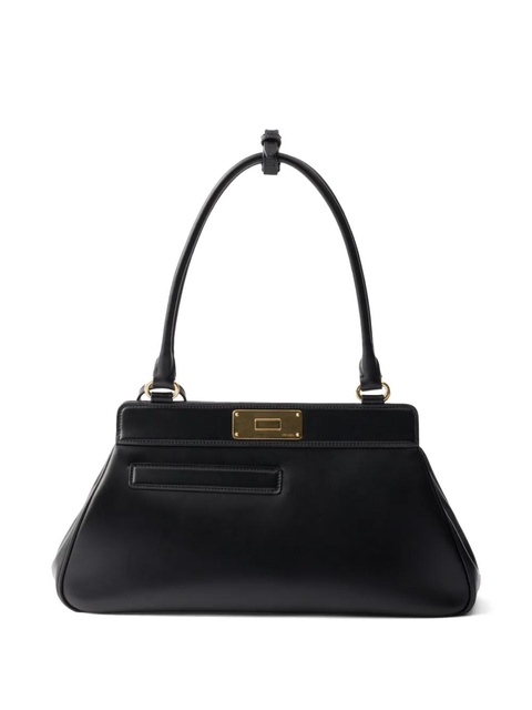 Prada medium leather tote bag - Black - zdjęcie produktu nr 2