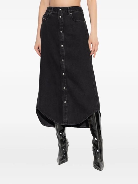 Diesel De-Ard-Long button midi skirt - Black - zdjęcie produktu nr 2