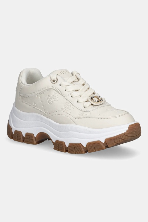 Guess sneakersy BERRETT2 damskie kolor beżowy FLFBRT PEL12 - zdjęcie produktu nr 1