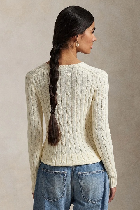 Polo Ralph Lauren sweter bawełniany kolor beżowy lekki 211891641 - zdjęcie produktu nr 2