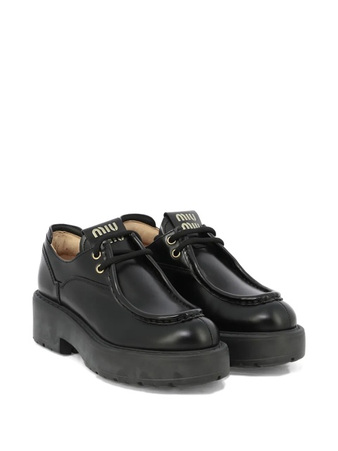 Miu Miu 55mm platform lace-up shoes - BLACK - zdjęcie produktu nr 1