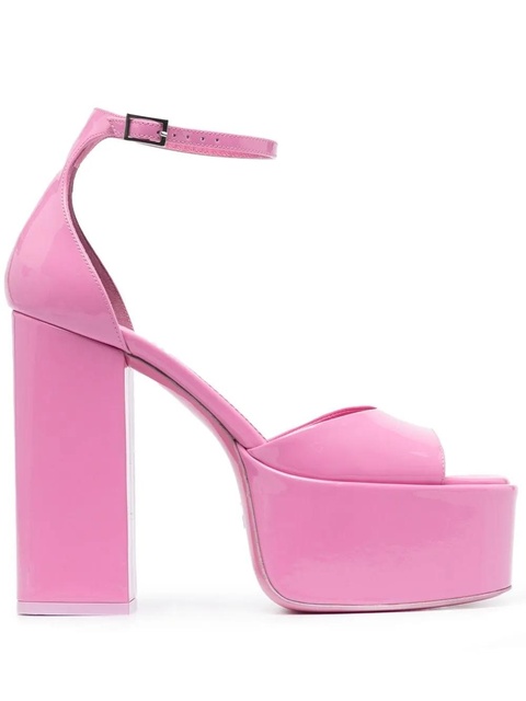 Paris Texas 130mm patent-leather platform sandals - Pink - zdjęcie produktu nr 1