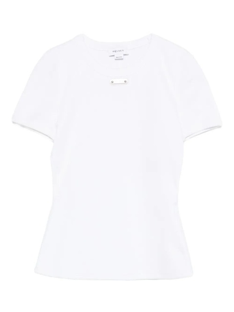 Alexander McQueen logo-plaque knitted top - White - zdjęcie produktu nr 1