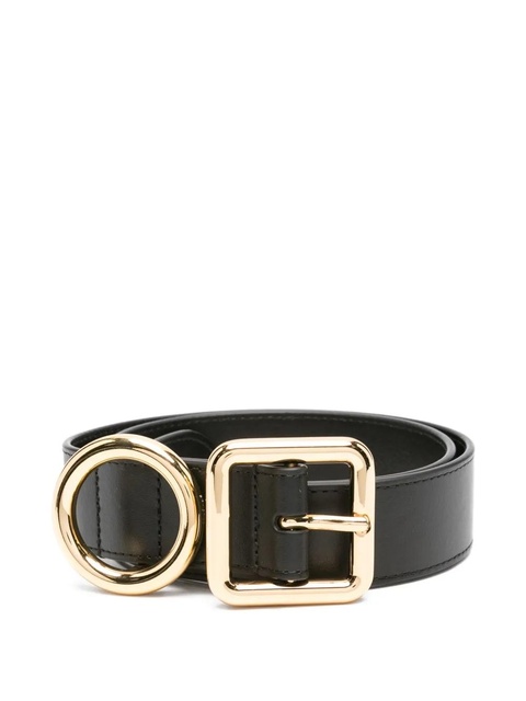 Jacquemus double-buckle leather belt - Black - zdjęcie produktu nr 1