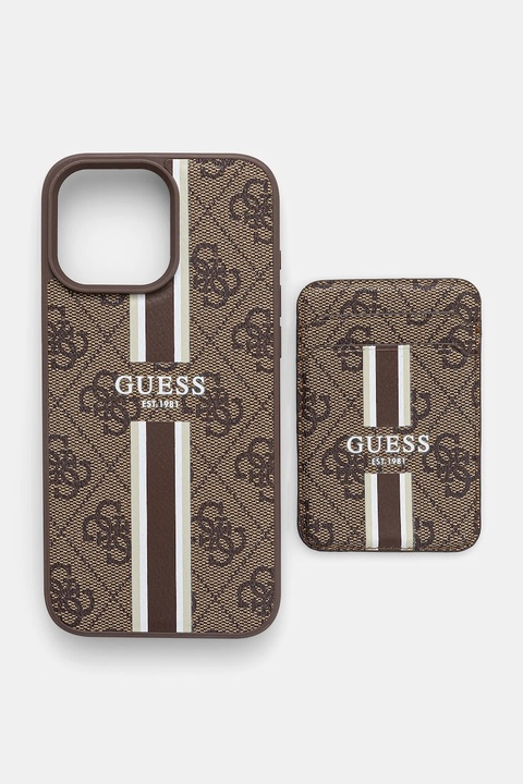 Guess etui na telefon iPhone 16 Pro Max kolor brązowy GUBPHCP16XP4RPSW - zdjęcie produktu nr 1