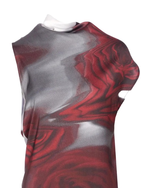 Jean Paul Gaultier draped blurry roses maxi dress - Red - zdjęcie produktu nr 2