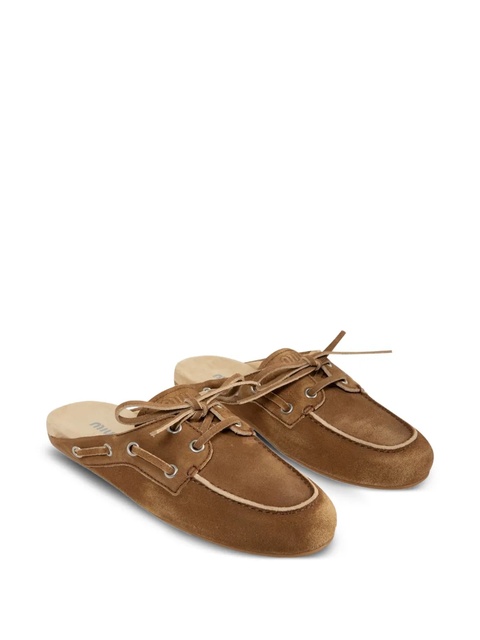 Miu Miu suede mules - Brown - zdjęcie produktu nr 1