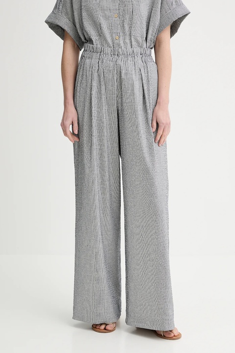 Sessun spodnie damskie kolor granatowy szerokie high waist 25207004 - zdjęcie produktu nr 1