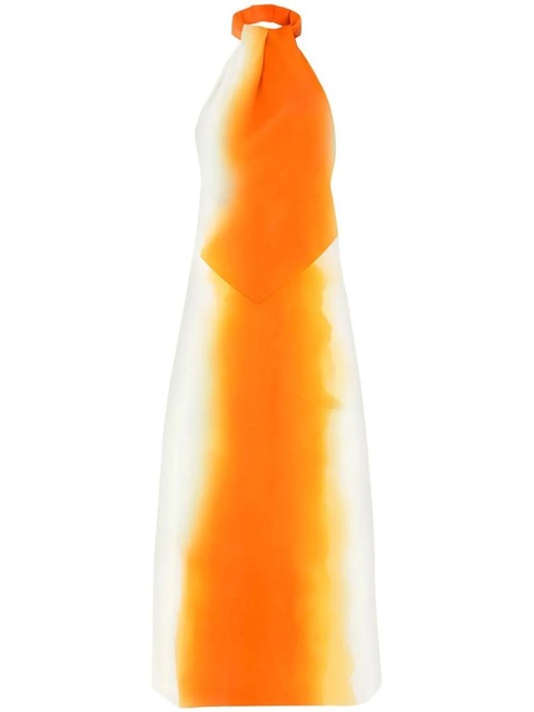 Ferragamo abstract-print halterneck dress - Orange - zdjęcie produktu nr 1