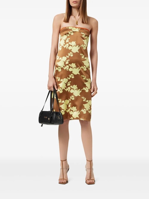 Versace Wild Roses strapless midi dress - Brown - zdjęcie produktu nr 2