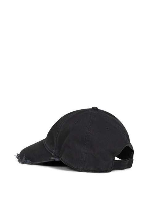 The Attico logo-embroidered frayed-edge baseball cap - Black - zdjęcie produktu nr 2