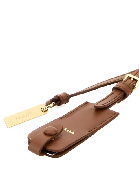 Prada logo-tag leather keyring - Brown - zdjęcie produktu nr 2