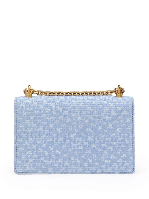 Dolce & Gabbana logo plaque bouclé cross body bag - Blue - zdjęcie produktu nr 2