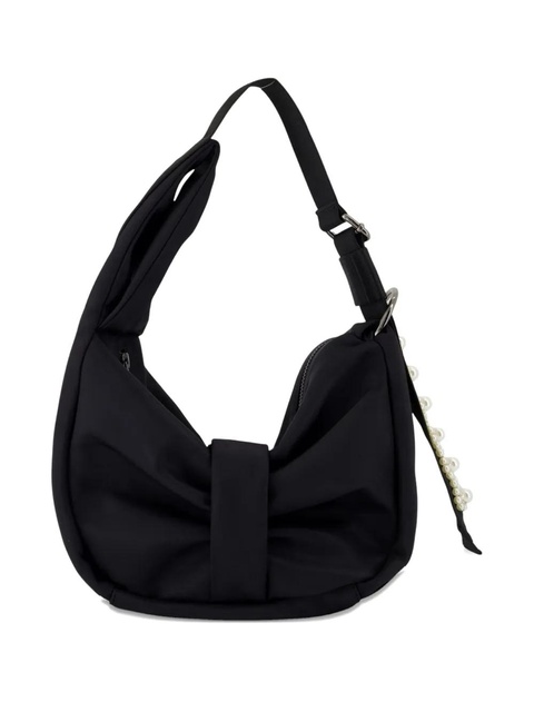 Simone Rocha mini Sling Bow beaded shoulder bag - Black - zdjęcie produktu nr 2