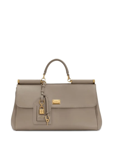 Dolce & Gabbana My Sicily lock-charm leather tote bag - Neutrals - zdjęcie produktu nr 1