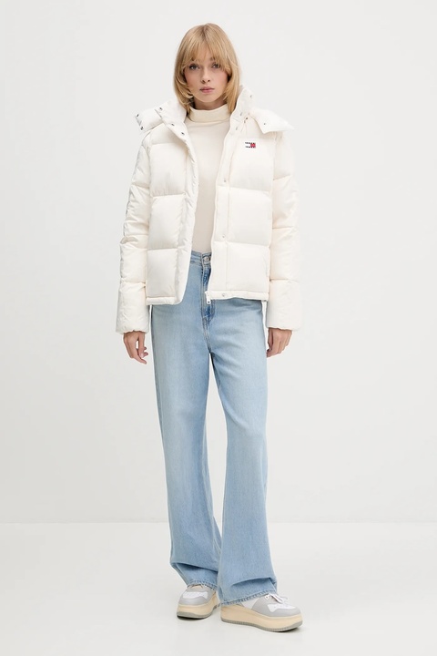 Tommy Jeans kurtka puchowa kolor beżowy zimowa DW0DW21623 - zdjęcie produktu nr 1