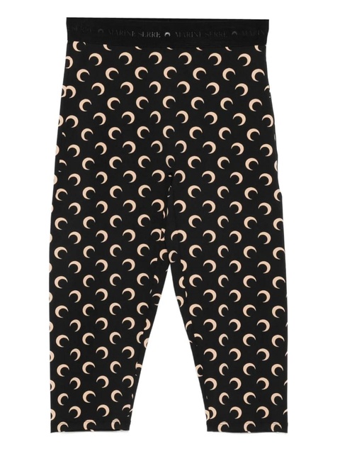 Marine Serre crescent moon-print trousers - Black - zdjęcie produktu nr 1