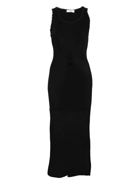 FENDI knitted panelled midi dress - Black - zdjęcie produktu nr 1