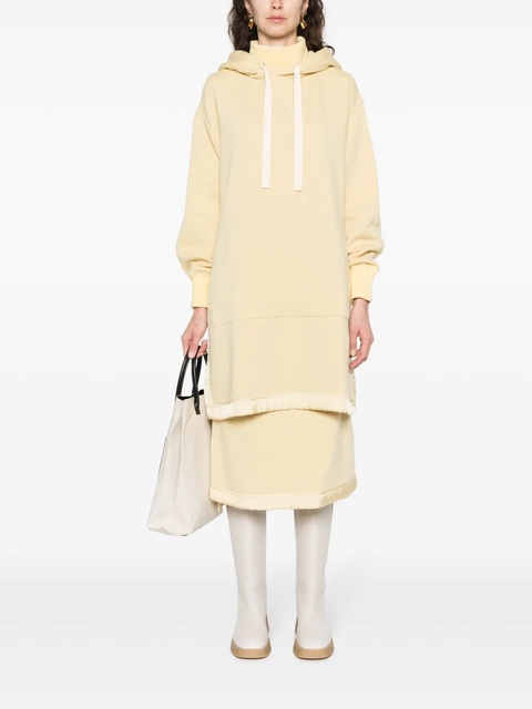 Jil Sander side-slits knitted hoodie - Yellow - zdjęcie produktu nr 2