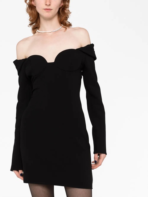 Magda Butrym off-shoulder sweetheart-neck minidress - Black - zdjęcie produktu nr 2
