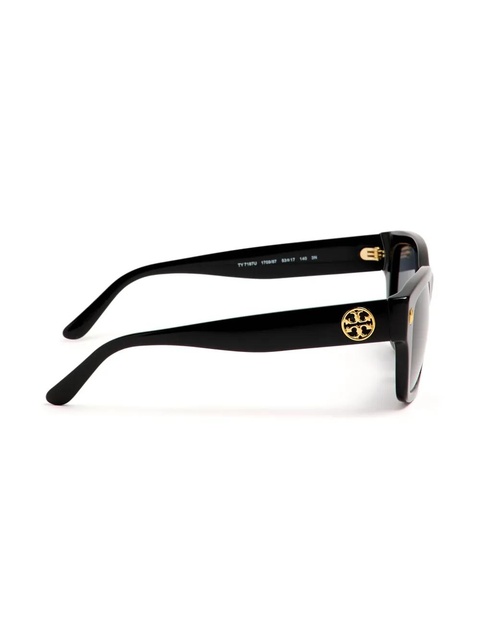 Tory Burch logo-plaque square-frame sunglasses - Black - zdjęcie produktu nr 2