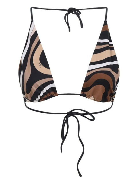 PUCCI patterned tie-straps bikini top - Black - zdjęcie produktu nr 1