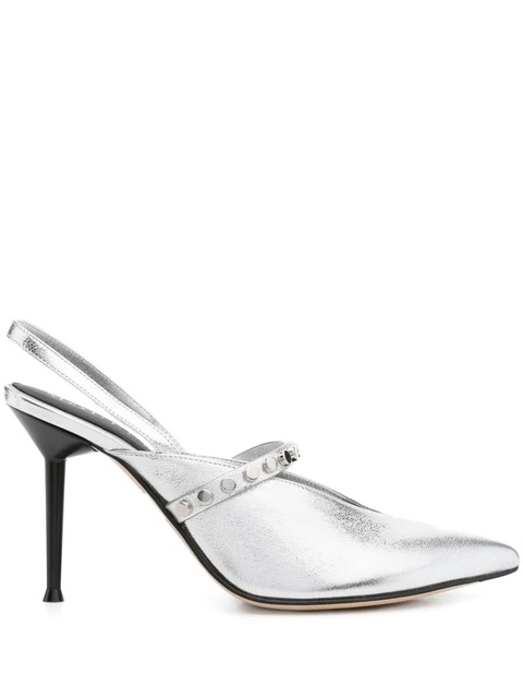 Alexander McQueen 90mm Revel Slingback studded pumps - Silver - zdjęcie produktu nr 1