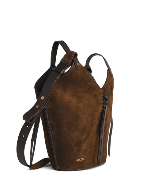 ISABEL MARANT medium Tampa suede bucket bag - Brown - zdjęcie produktu nr 1