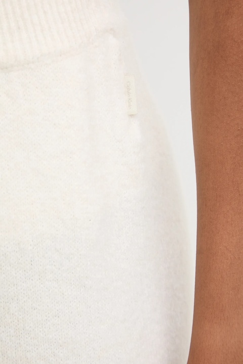 Calvin Klein Underwear spodnie lounge damskie kolor beżowy gładkie LV00QS7569 - zdjęcie produktu nr 2