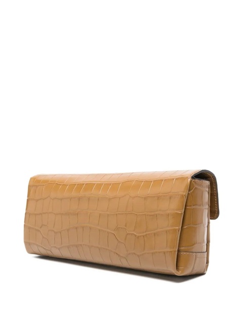TOTEME croco-embossed clutch bag - Brown - zdjęcie produktu nr 2