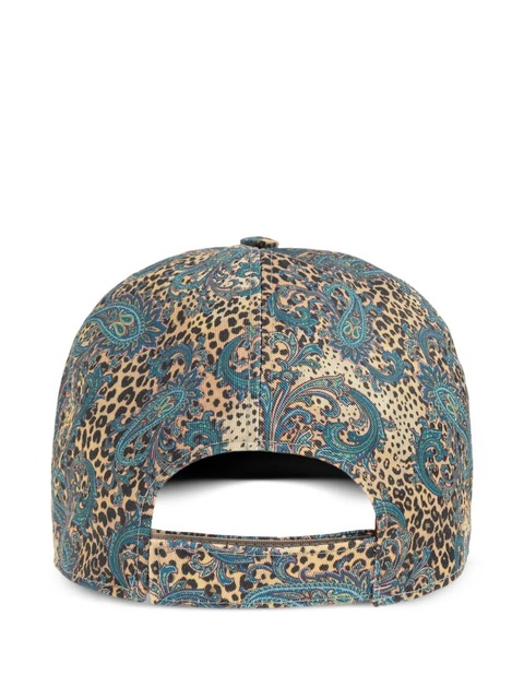 ETRO paisley-motifs animal-print baseball hat - Brown - zdjęcie produktu nr 1