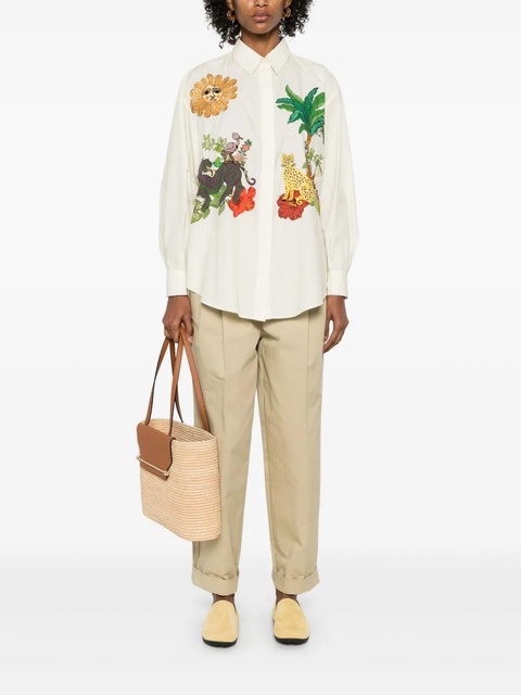 ALEMAIS Tiger Embroidered shirt - Neutrals - zdjęcie produktu nr 2