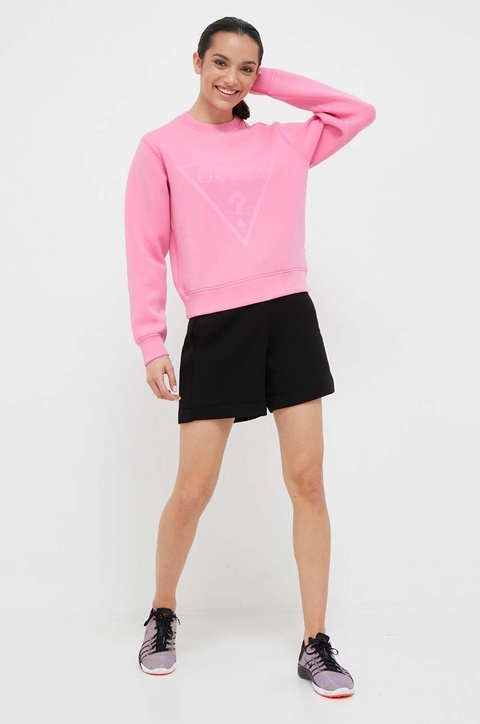 Guess szorty ELLY damskie kolor czarny gładkie high waist V2YD10 K7UW2 - zdjęcie produktu nr 1