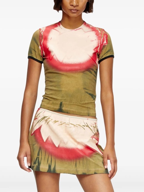 Diesel T-Ucutie-Long-Q1 T-shirt - Green - zdjęcie produktu nr 2